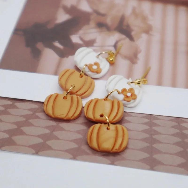 Pumpkin Ghost Earrings for Women Girls Halloween