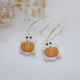 Halloween Earrings Pumpkin Ghost Earring for Women Holiday Jewelry