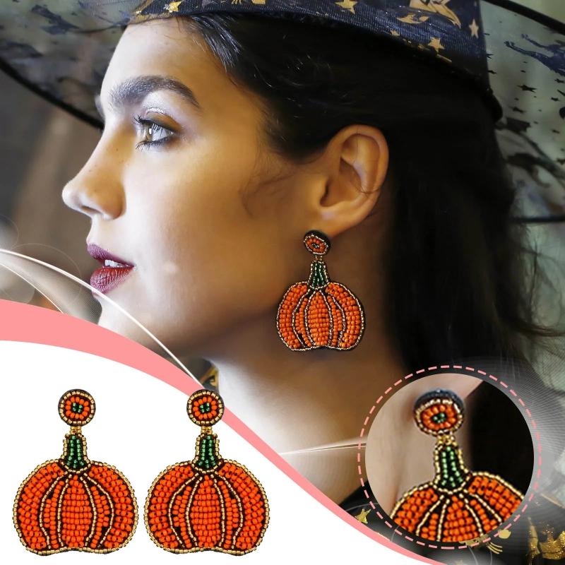 Boho Pumpkin Earrings Name Jewelry for Women