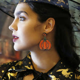 Boho Pumpkin Earrings Name Jewelry for Women