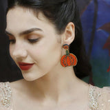 Boho Pumpkin Earrings Name Jewelry for Women