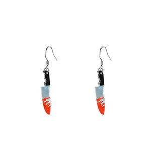Punk Killer Sharp Kitchen Earrings Halloween Ear
