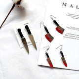 Punk Killer Sharp Kitchen Earrings Halloween Ear