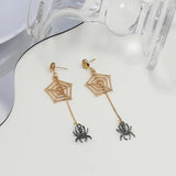 Spider Web Halloween Earrings Gothic Dark Witch Earrings
