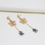 Spider Web Halloween Earrings Gothic Dark Witch Earrings