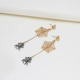 Spider Web Halloween Earrings Gothic Dark Witch Earrings