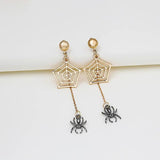 Spider Web Halloween Earrings Gothic Dark Witch Earrings