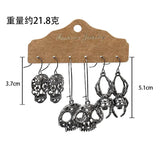 Vintage Punk Skull Skeleton Pendant Dangle Earrings For Women