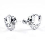 Gothic Skull Skeleton Huggie Hoop Earrings for Men