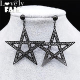 Witchcraft Pentagram Big Stud Earrings Women Earring Jewelry Halloween Gift