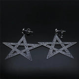 Witchcraft Pentagram Big Stud Earrings Women Earring Jewelry Halloween Gift