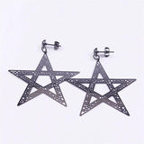 Witchcraft Pentagram Big Stud Earrings Women Earring Jewelry Halloween Gift