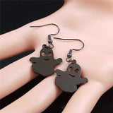 Little Ghost Metal Dangle Earrings Stainless Steel Drop Earrings