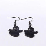 Little Ghost Metal Dangle Earrings Stainless Steel Drop Earrings