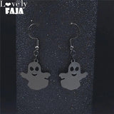 Little Ghost Metal Dangle Earrings Stainless Steel Drop Earrings