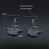Little Ghost Metal Dangle Earrings Stainless Steel Drop Earrings