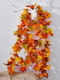 Autumn Maple Leaf Garland for Christmas Thanksgiving Party Fireplace Decor