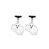 Skeleton Ghost Cross Earrings Evil Fun Creative Dark Earrings