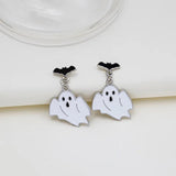 Skeleton Ghost Cross Earrings Evil Fun Creative Dark Earrings