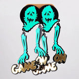 Halloween Acrylic Zombie Skull Large Earrings Gothic Horror Ghost