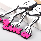 Halloween Acrylic Zombie Skull Large Earrings Gothic Horror Ghost