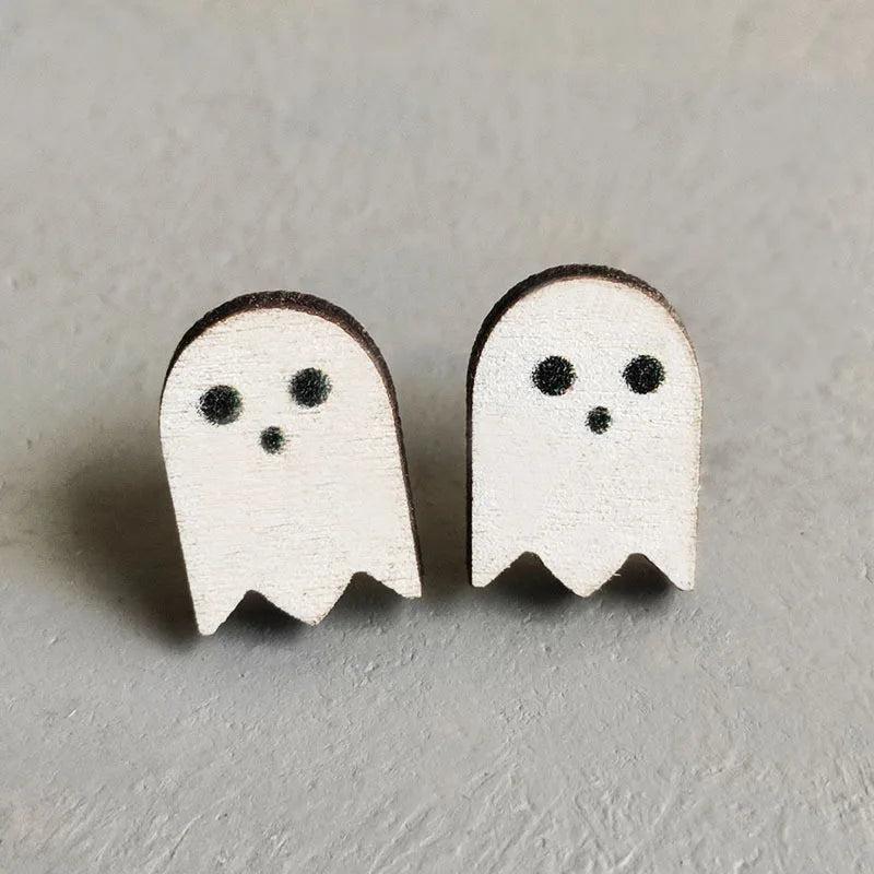 Spooky Red Lips and Fangs Halloween Earrings for Women
