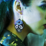 Hand-woven Bead Skull Ghost Earrings