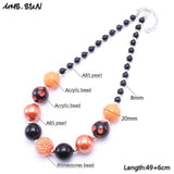 Chunky Beaded Necklace Halloween Baby Kids Jewelry Bubblegum Necklace Choker