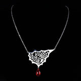 Halloween Gothic Spider Web Choker Necklace Stainless Steel Goth Skull