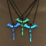 Halloween Rock Dragon Sword Necklace