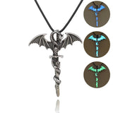 Halloween Rock Dragon Sword Necklace