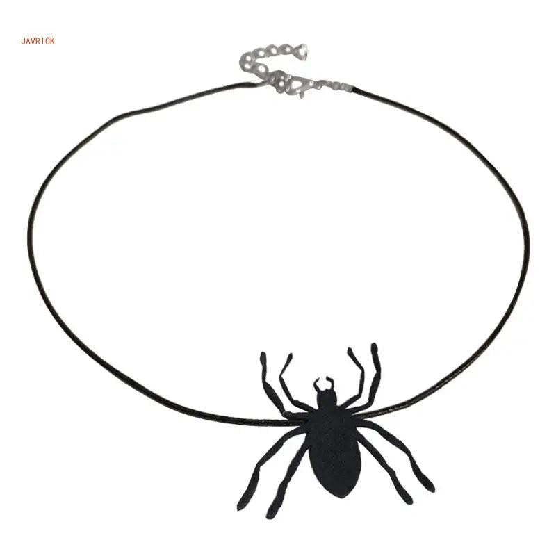 Gothic Halloween Necklace Bat Hat Spiders Choker Spooky Look Clavicle Chain