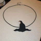 Gothic Halloween Necklace Bat Hat Spiders Choker Spooky Look Clavicle Chain