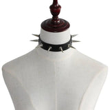 Halloween Gothic Punk Leather Collar Rivet Necklace