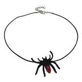 Punk Bat Charm Necklace Halloween Spiders Pendant Clavicle Chain