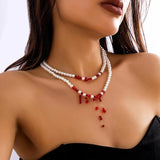 Blood Pearls Halloween Party Choker Necklace