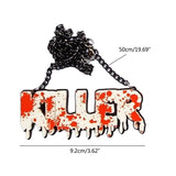 Halloween Necklace Punk Gothic Dripping Blood Splatter Freak Statement