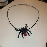 Halloween Bat Necklace Braided Rope Unique Jewelry Gift