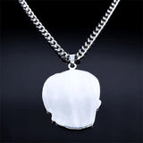 Biochemical Crisis Skull Pendant Necklace Stainless Steel