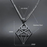 Goth Satan Inverted Pentagram Choker Necklace Stainless Steel
