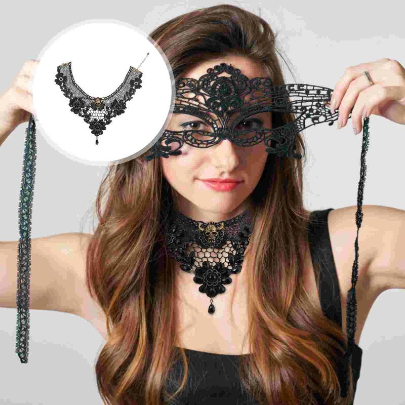 Halloween Choker Necklace Multi-layer Pendant Girl Party Accessory