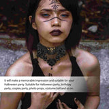Halloween Choker Necklace Multi-layer Pendant Girl Party Accessory