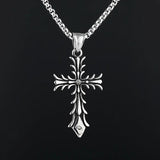 Personalized Stainless Steel Cross Pendant Necklace with Stone