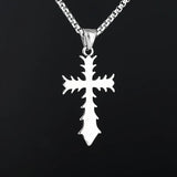 Personalized Stainless Steel Cross Pendant Necklace with Stone