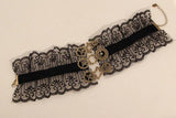 Gothic Punk Gear Lace Choker Necklace
