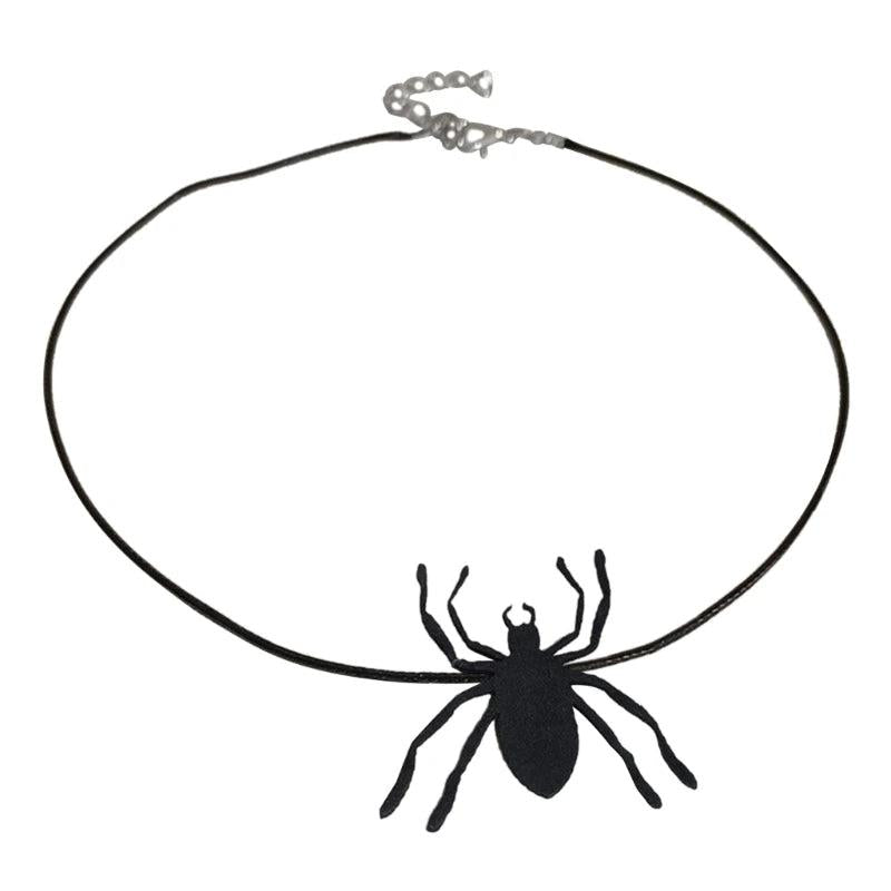 Halloween Spider Bat Choker Necklace Charm Hip Hop