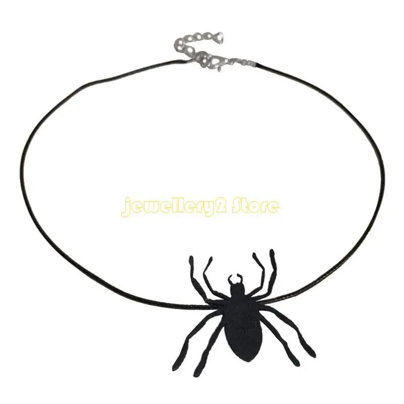 Spiders Witch Hat Necklace Halloween Pendant Clavicle Chain