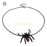 Spiders Witch Hat Necklace Halloween Pendant Clavicle Chain