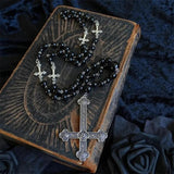 Gothic Rosary Satanic Jewelry Devil Necklace Halloween Pendant