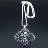 Skull Rose Necklace Lucky Ace of Spades Chain Halloween Gift